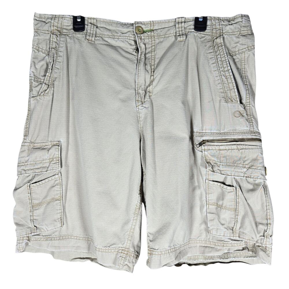 OP Ocean Pacific Cargo Shorts Mens 38 Y2K Outdoor Cotton Ripstop Hiking Gorpcore